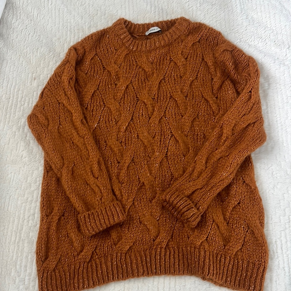 Burnt orange Zara sweater